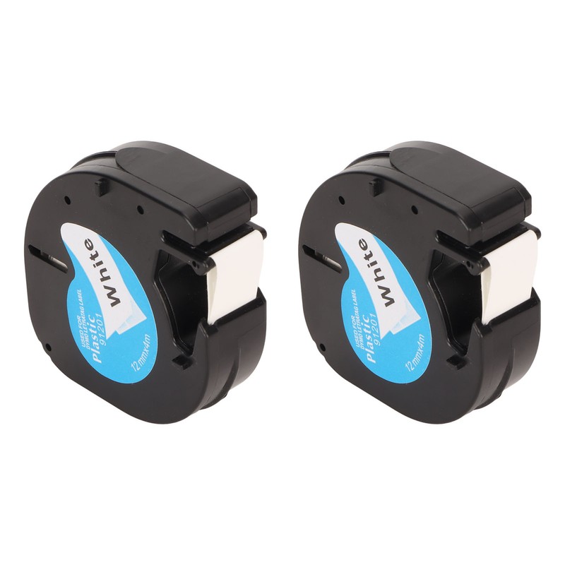 2Pcs Label Maker Tape 12mm Wide 13ft Long Waterproof Oil