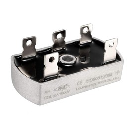 sourcing map SQL 10A 1000V Three Phase Bridge Rectifier Half-Wave Gray