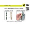 HANDLEZONE® 65mm (2 1/2 inch) Black Matt Bathroom Lock for