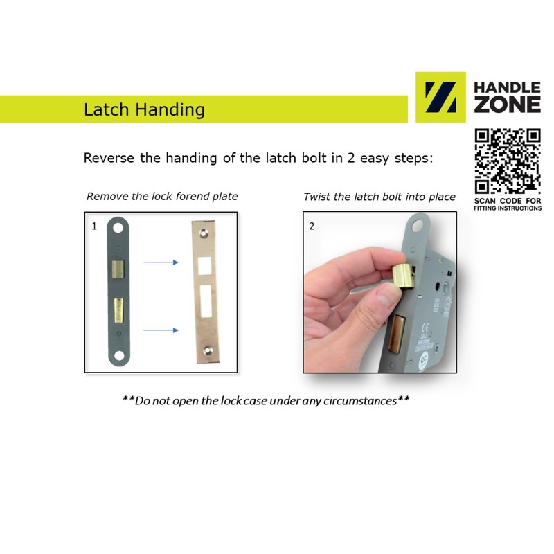 HANDLEZONE® 65mm (2 1/2 inch) Black Matt Bathroom Lock for
