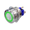 Metzler - Pressure Switch 25mm - LED Ring Lighting Green