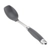Anolon SureGrip Nonstick Nylon Solid Spoon, Gray 13.25-Inch, Tools and