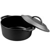 VORRINGARD Pre-Seasoned Cast Iron Dutch Oven with Lid, Round and