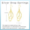 Cangall Earrings Silver Hanging, 925 Sterling Silver Women's Earrings, Hanging,