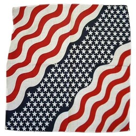 Motique Accessories Cotton Print Bandana (Wavy American Flag)