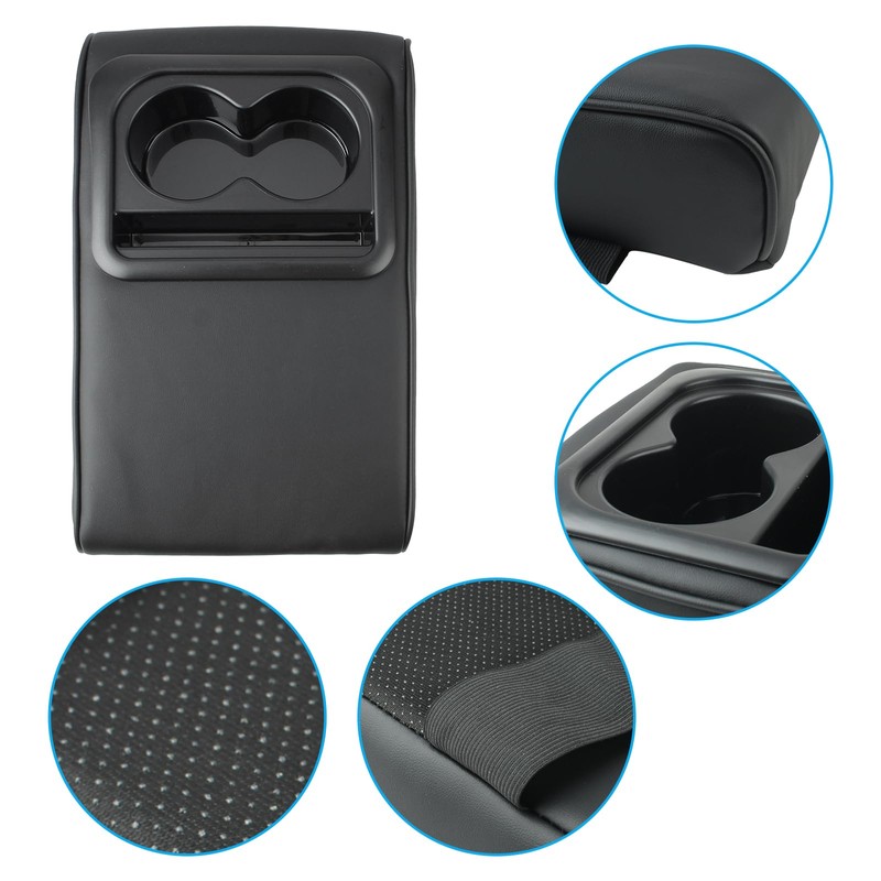 CARBBIA Memory Foam Car Armrest Cushion with Cup Holder Fits