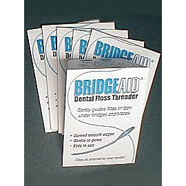 BridgeAid Dental Floss Threaders - Buy 5 Packs of 50/Pack, Get 1 Pack Free (300 Threaders Total)