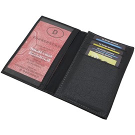 ID and Credit Card Case Leather MJ-Germany Design-in 3 different colours Black Nero