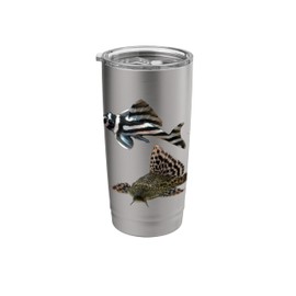 Pleco Plecostomus Aquarium Fish Tank Breeders Lovers Art Stainless Steel Insulated Tumbler