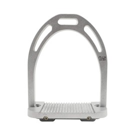 AK Aluminum Light Weight Horse Riding Equestrian Stirrups with Coated Colors (Silver, 4.75'')
