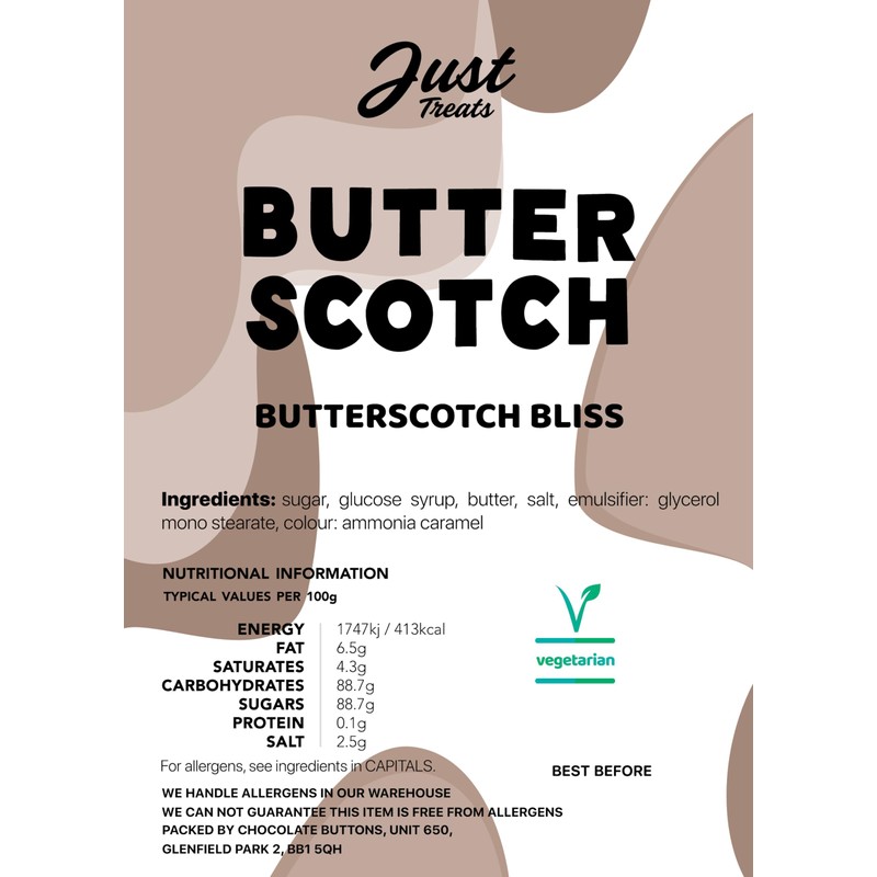 Just Treats Butterscotch 500g Party Bag