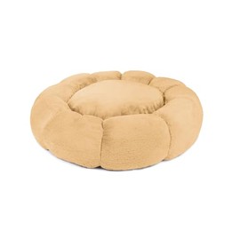 Sherry Kline Pets “Daisy Round” Donut Shape Calming Bed for Dogs and Cats, from Soft Faux Fur, Available in 4 Sizes, Machine Washable
