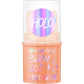 essence BABY GOT HOLO GLOW highlighter stick, Nr. 10, Mehrfarbig, sofortiges Ergebnis, strahlend, schimmernd, holographisch, vegan, ölfrei, ohne Parabene, ohne Mikroplastikpartikel, 1er Pack (5g)