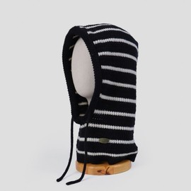 Black and White Striped Balaclava LF1775 Free Size/Black 4ea