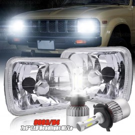 Unbranded Pair 5x7" Led Headlights 7x6" Hi/Lo Sealed Beam Headlamp for Jeep Cherokee XJ YJ