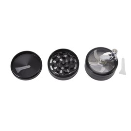 4 Layers Hand Crank Spices Grinder Zinc Alloy 60mm Manual Spice Grinder with Filter