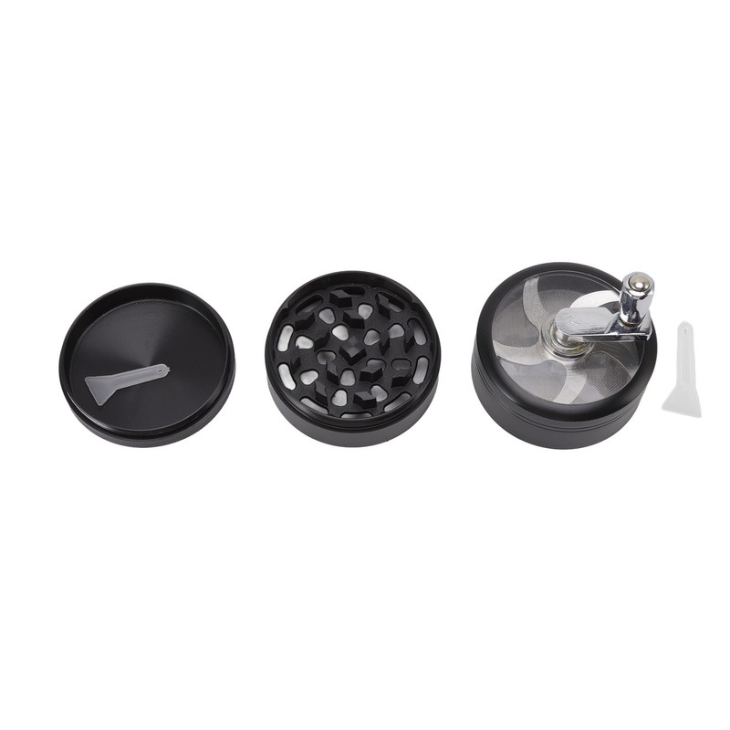 4 Layers Hand Crank Spices Grinder Zinc Alloy 60mm Manual