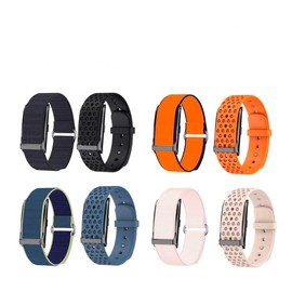 Smart Bracelet, Smart Watch without Screen, Activity Tracker, Monitoring Voltage, Heart Rate, Oximetry, Stress (Black, Adjustable, Blue)