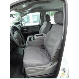 Durafit Seat Covers, Gray Endura for 2014-2020 Chevy Silverado Front 40/20/40 Split Bench Seat with Opening Center Console and Non Opening 20 Section Seat Bottom. Has Side Impact airbags in seat.