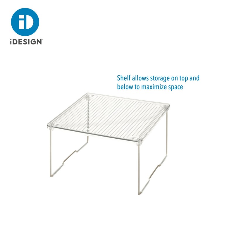 InterDesign iDesign Bath Stacking Small Clear/Satin Shelf