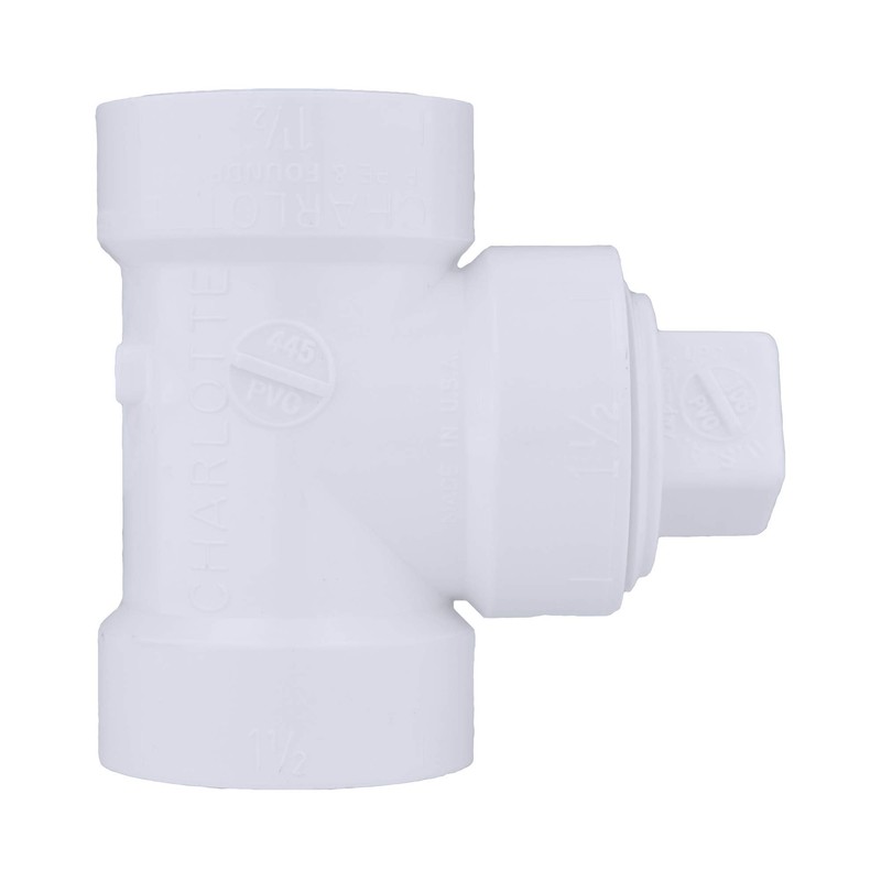 CHARLOTTE PIPE 1 1/2 DWV CLEANOUT TEE with Plug DWV