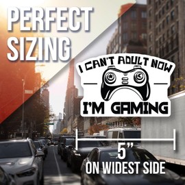 Funny Video Game Magnet I Can't Adult Now I'm Gaming - Gamer Gift Magnet for Fridge Locker - Perfect for Gamers Room Decoration - Car Magnet AAMT1403