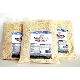 Lupitas Brand 3 pack Popped Amaranth (Amaranto) 8 oz 226 gr bags (24 oz, 678 gr total) perfect for cereal or to create Mexican 'alegrias'