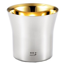 Yoshikawa YJ2444 Tumbler, Gold Plated Inner Surface, 10.1 fl oz (320 ml), Polisher Syndicate, Double Layer, Lock