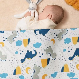 DRESHOW Kids Baby Blankets 75x100cm Organic Cotton Unisex Newborn Thick Super Soft Sleeping Blankets for Toddlers Kids Baby Girls Boys Nursery Duvet Cover Gifts