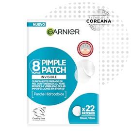 Garnier Pimple Patch Invisible, Parches Hidrocoloides Para Acné, Reduce Imperfecciones En 8 Horas, Clínicamente Probado, Tecnología Coreana, Vegano, Cruelty Free, 22 Piezas