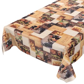 Anro Oilcloth Wax Tablecloth, Washable