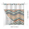 Yanutan No Hook Shower Curtain,Orange Bohemian Double-Layered Shower Curtain with