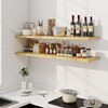 55" Floating Shelves for Wall, 12" Deep Slim Oak Floating