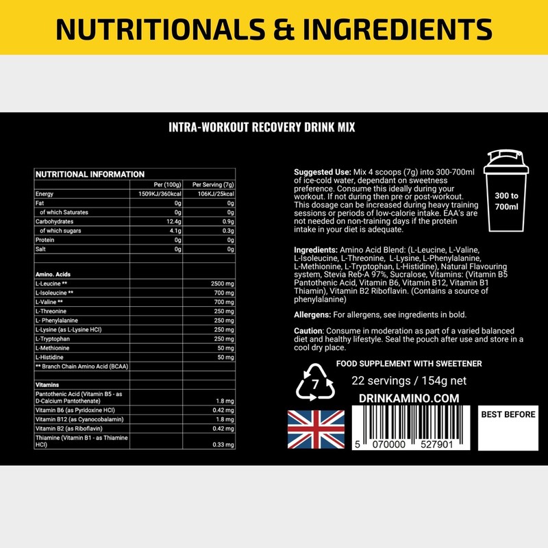 Amino Recovery - EAA & BCAA Intra Workout Amino Acid