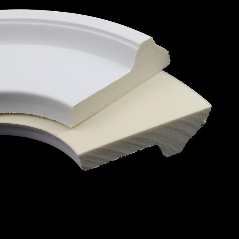 Semetall 2Pcs Lighting PU Ceiling Medallion,White Ceiling Medallion 10 inches