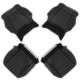 WFLNHB Perforated Artificial Leather Front Driver and Passenger Side Bottom and Top Lean Back Seat Cover Black Replacement for Acura RDX 2007-2012