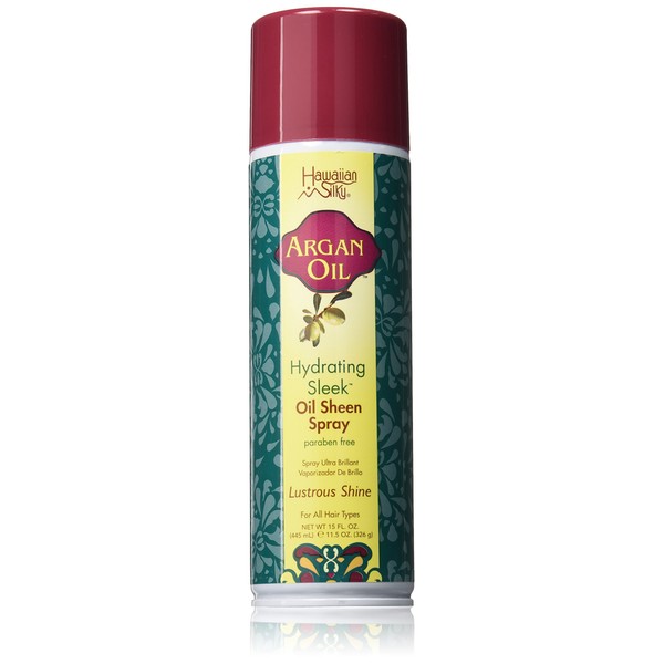 Hawaiian Silky Argan Oil Hydrating Sleek Sheen Spray, 15 Ounce