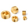 GASHER 25Pcs Brass Pipe Fitting,1/8" 1/4" 3/8" 1/2" 3/4" NPT