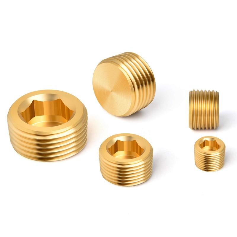 GASHER 25Pcs Brass Pipe Fitting,1/8" 1/4" 3/8" 1/2" 3/4" NPT