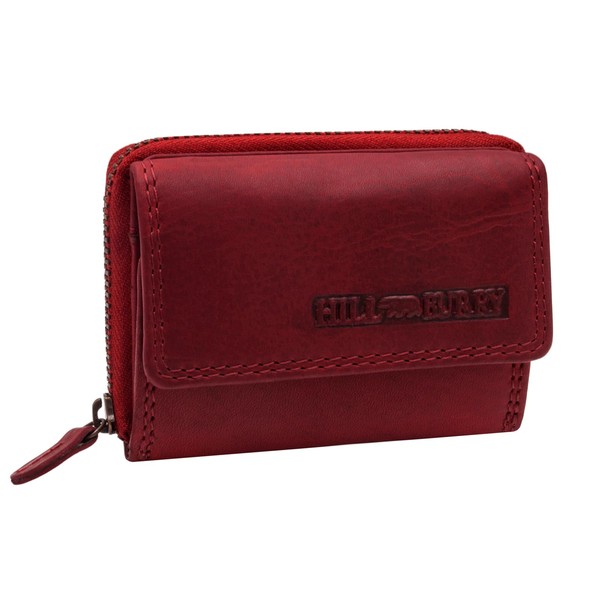 BelleBay HillBurry Small Genuine Leather Wallet Mini Wallet with Coin