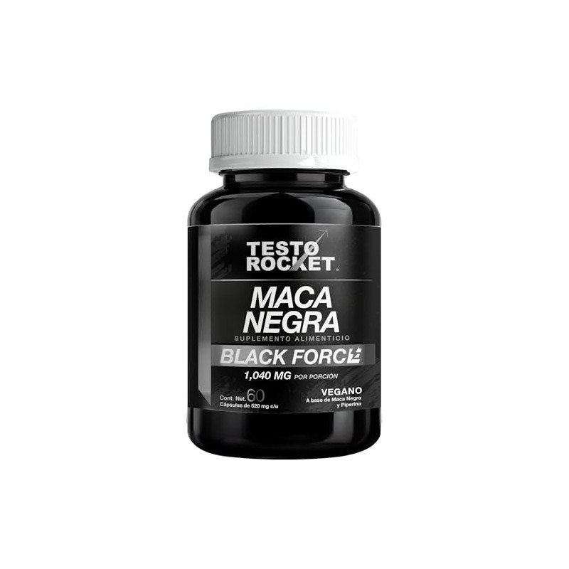 Maca Negra Peruana Piperina Fórmula Vegana Organica Alta Concentración Optimizada