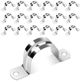 20 Pcs Pipe Clips 35mm,Caianwin Pipe Clamp Stainless Steel 304 Pipe Strap Clamps for Installing Gas,Qater or Hose Pipes