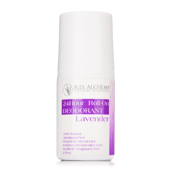 RD ALCHEMY - LAVENDER - Best 100% Natural & Organic Roll-On Deodorant. Free of Aluminum, Baking Soda, Parabens, Synthetic Fragrance, Propylene Glycol! - Get Fresh Today!