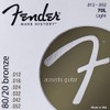 Fender Extremo de bola de bronce 70L 80/20 12-52, cuerdas