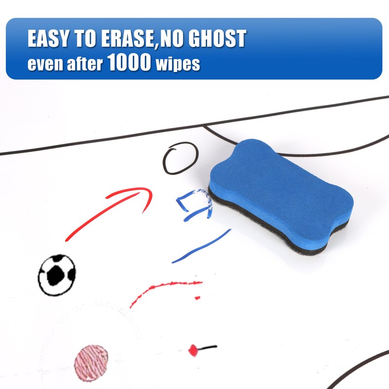 2 Piece Large Magnetic Soccer Coaches Clipboard,White Dry Erase Coaching
