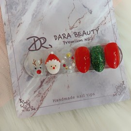 ⭐Next day deliveryChristmas Santa & Rudolph Lisnail / ⭐다음날 발송크리스마스 산타&루돌프 리스네일