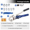 IBOSAD Hydraulic Copper Pipe Tube Fittings Crimping Tool with 1/2",3/4"