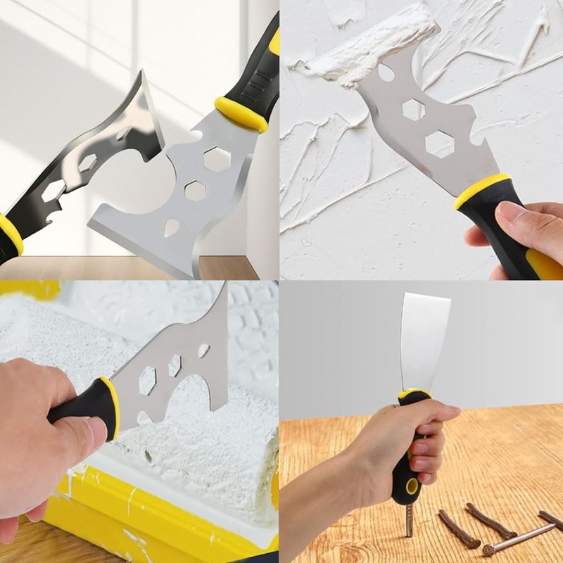Scraper Tool, Stainless Steel 13-in-1 Painters Tool, Professional Multi Paint
