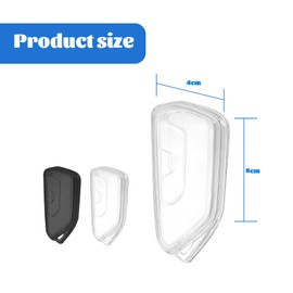 2 Pcs Car Key Cover Compatible with Volkswagen Golf 8, Car Key Case, TPU Covers, Soft Shell, Transparent, Black