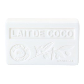 La maison du Savon OB-PVP-1-5 Argan Soap, La Maison de Marseille Provence Bar, Coconut Pouch, 3.2 oz (90 g) (x 1)